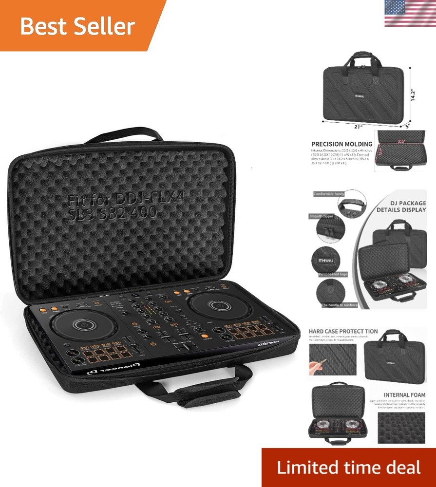 Stylish Travel Case for DDJ Controllers with Argyle Pattern and Buffer Sponge