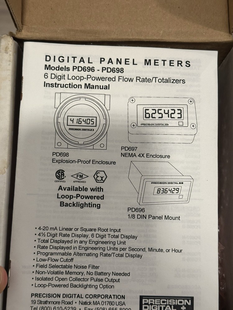 PRECISION DIGITAL PD697-N New In Box