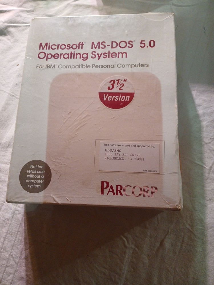 Parcorp Microsoft MS-DOS 5.0 Brand New Sealed