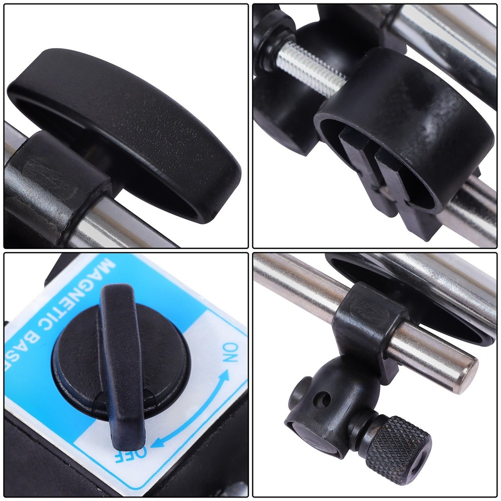 1" .001" Dial Indicator Magnetic Base 22 Pcs Indicator Point Sets 4-48 Threads