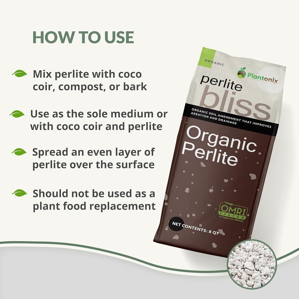 Coco Bliss 10-Pack Bricks & 8 Qt Perlite Mix - Organic Soil Amendments