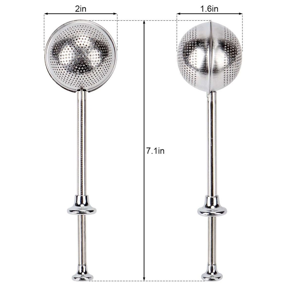1/2pcs Tea Infuser Ball Mesh Leaf Strainer Filter Herb Steeper Stainless Secure