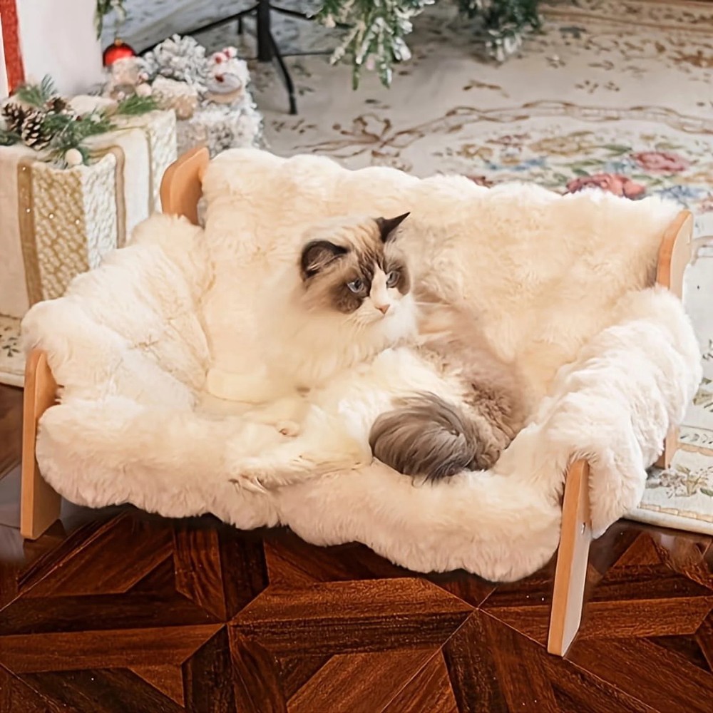 WAOWAO Sofa Pet Bed, White