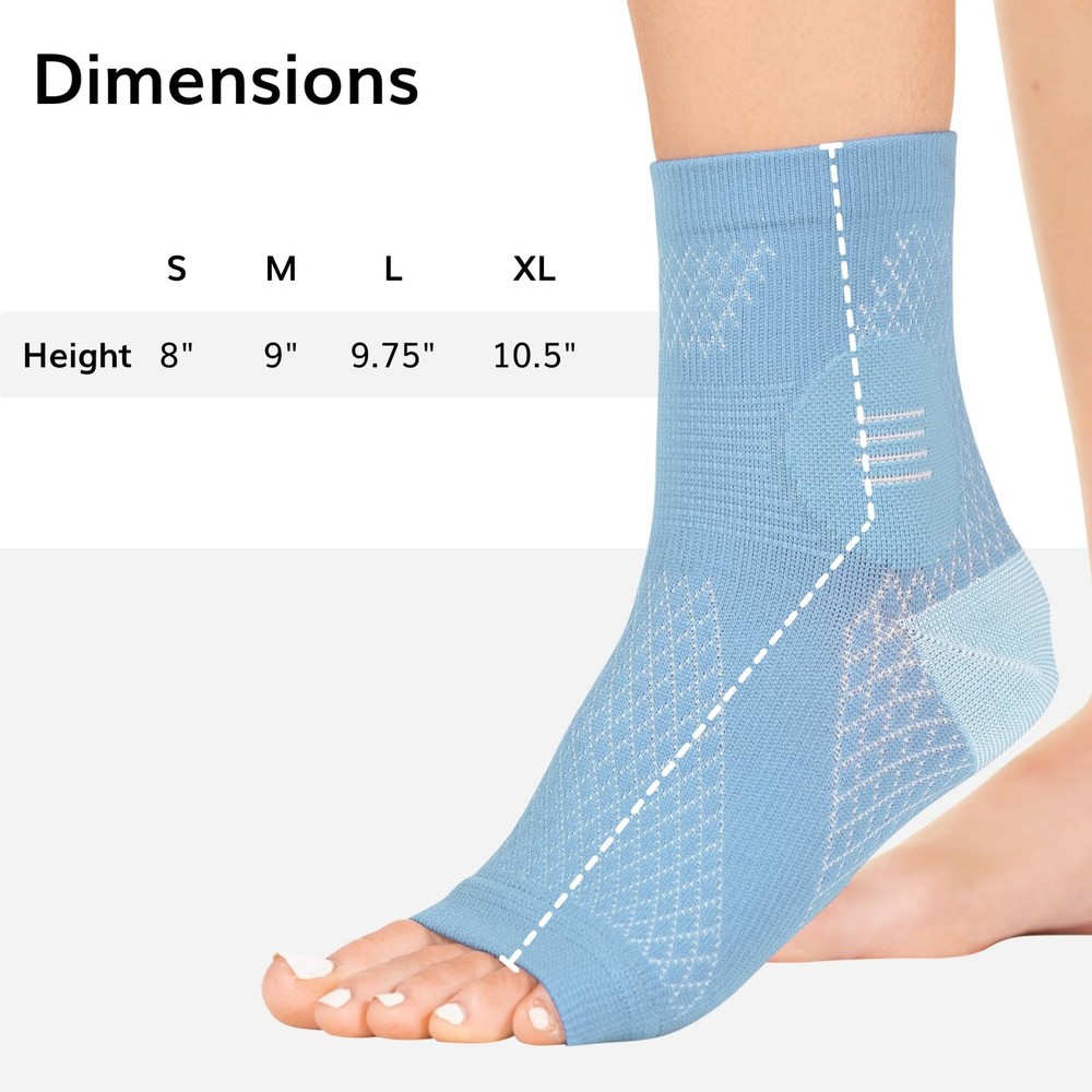BraceAbility Neuropathy Socks (Pair) - Peripheral Neuritis Compression Diabetic