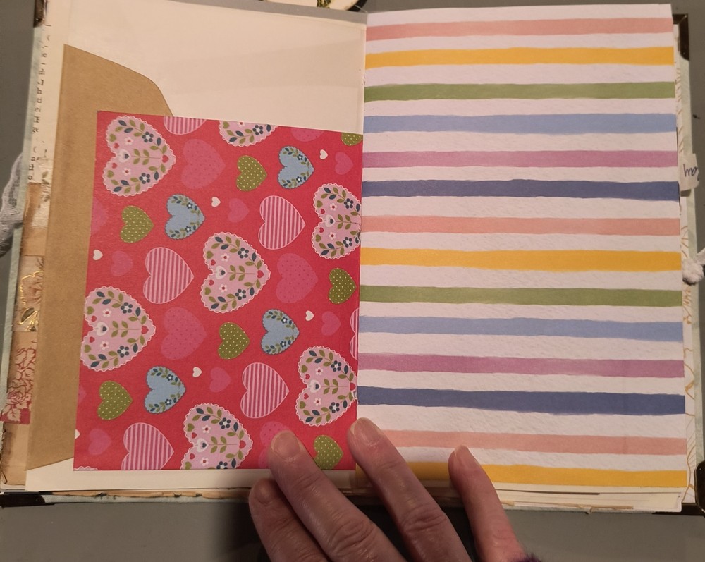 Handmade fabric covered junk journal