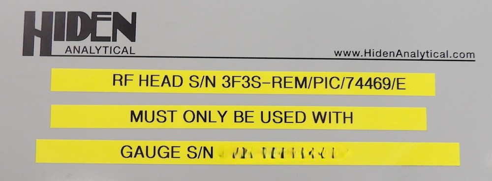 Hiden Analytical PP HAL 300S/3 Gas Analyzer RF Surplus