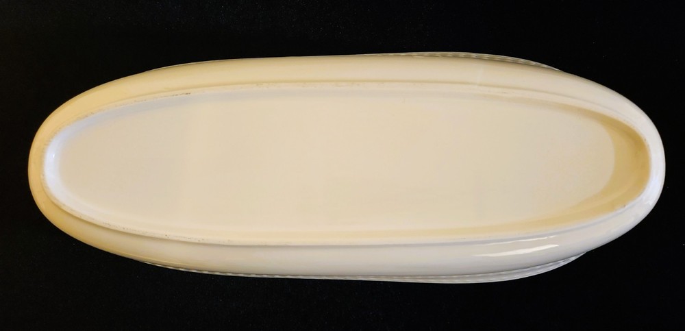 "Over my Bread Body" Mud Pie Ceramic White Two-Handled Bread Basket READ