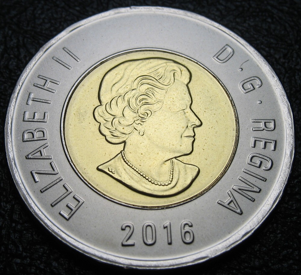 Canada 2016 $2 Polar Bear BU ( From a new roll )