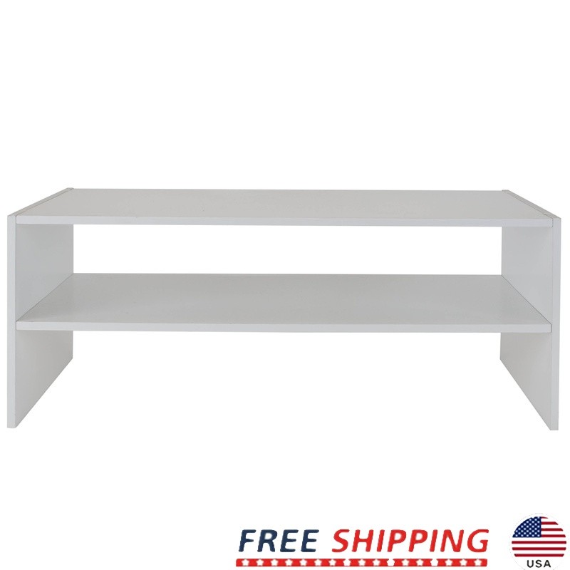 Stackable Shoe Rack 2 Tier Organizer Space Saving Durable Laminate Easy Assemble