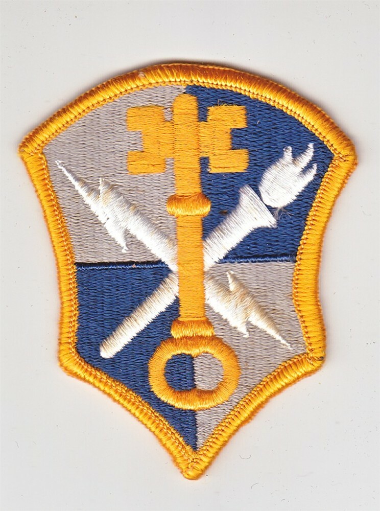 Army Patch: Intelligence & Security Command - aqua blue, merrowed edge
