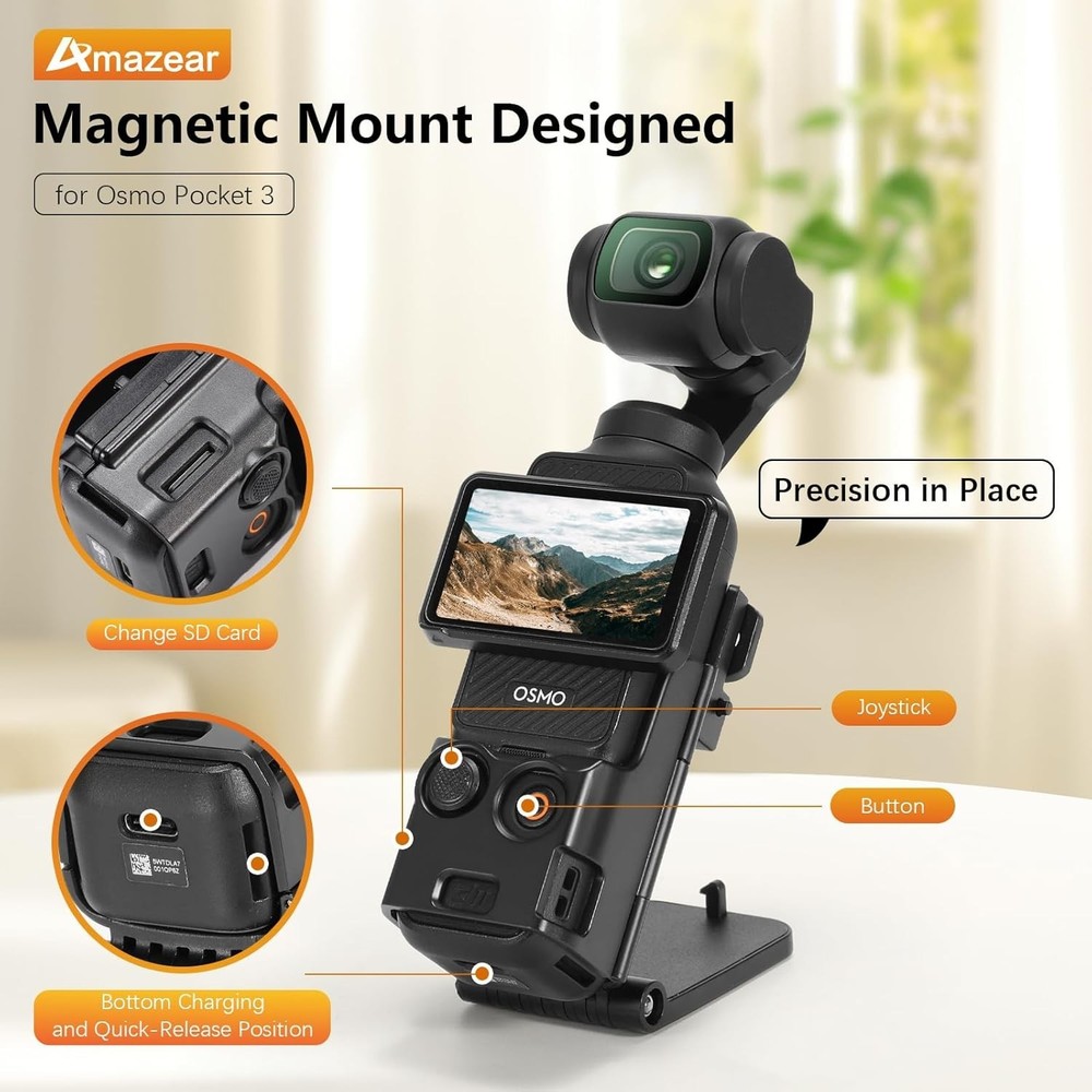 Adjustable Magnetic Mount Stand for DJI Osmo Pocket 3 - Secure & Versatile