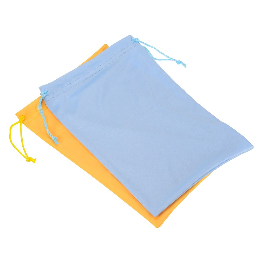 Ski Goggle Bag, 2 Pack Snow Goggles Case Drawstring Pouch Pale Blue Yellow