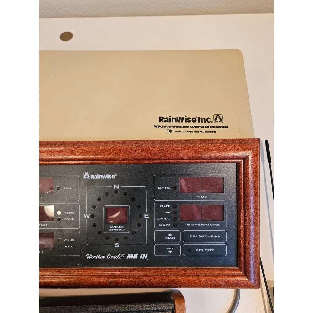 RainWise Weather Oracle MK III Wireless Display WS-2000 Computer Interface Set