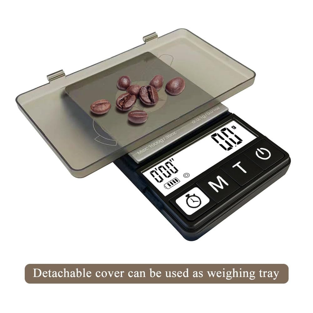(Latest Version) Espresso Scale with Timer 1000G X 0.1G, Espresso Coffee Scale