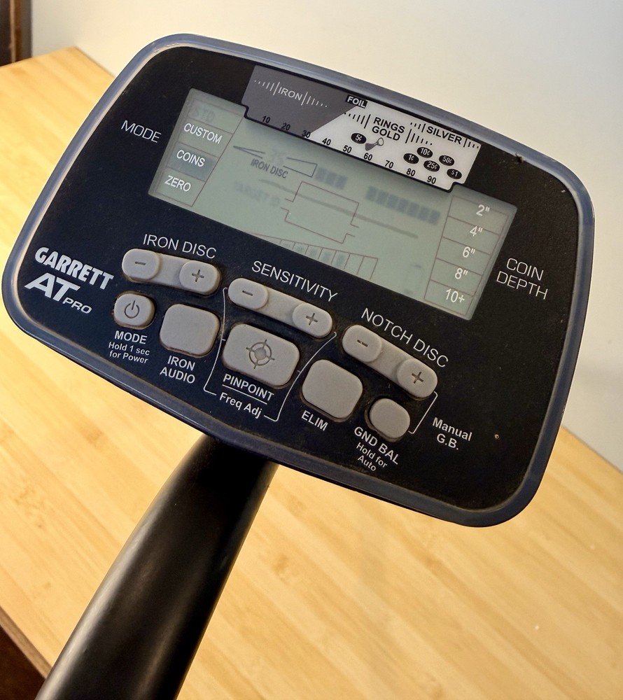 Garrett AT Pro Metal Detector Pinpoint Mode Iron Audio Sensitivity Adjustment