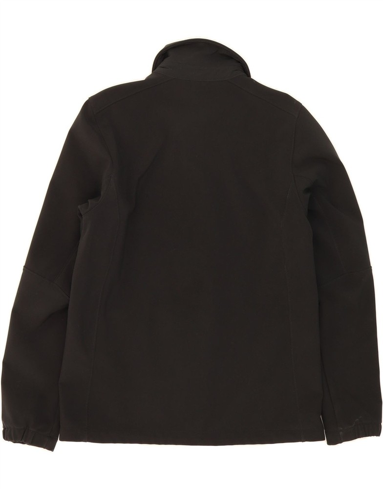 LANDS END Mens Tracksuit Top Jacket Medium Black Polyester OX17