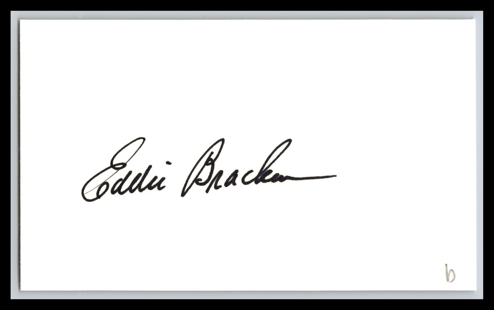 Eddie Bracken - Actor & Comedy - 3x5 - Signed & Autograph (a)