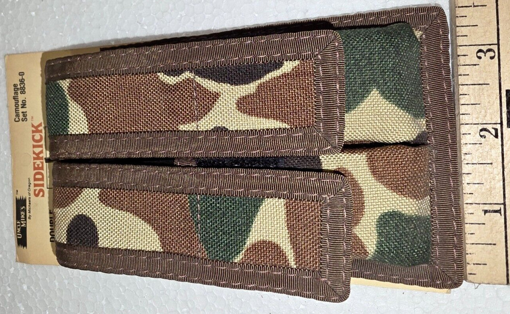 Uncle Mikes Nylon Double Magazine Pouch Camo 8836-0 NEW Double Stack NOS