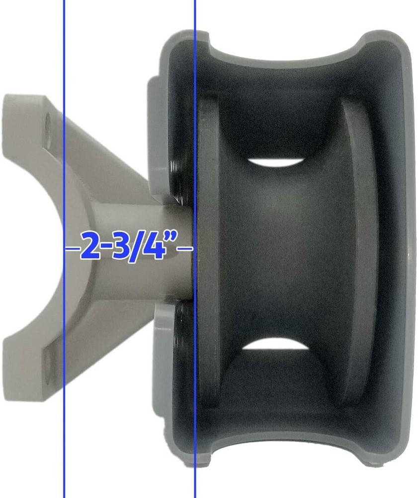 Covered Cantilevered Gate Rollers, for Round 4" Post, 2-3/8" Gate Frame