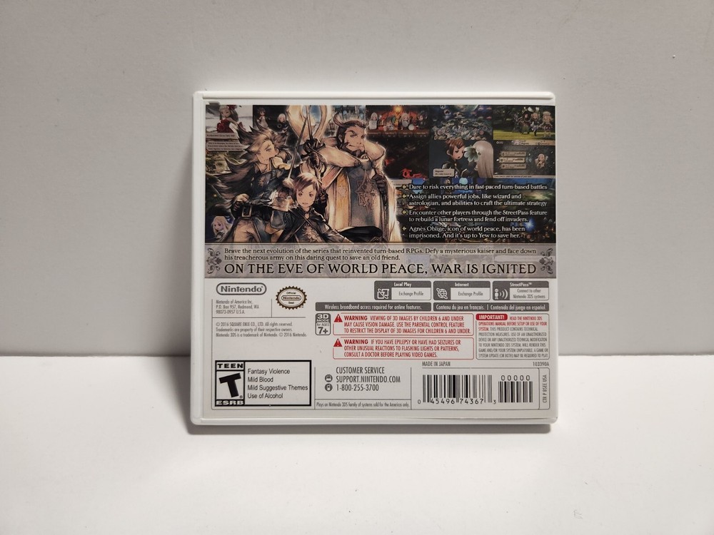 Bravely Second End Layer (Nintendo 3DS) Original Case & Manual Only