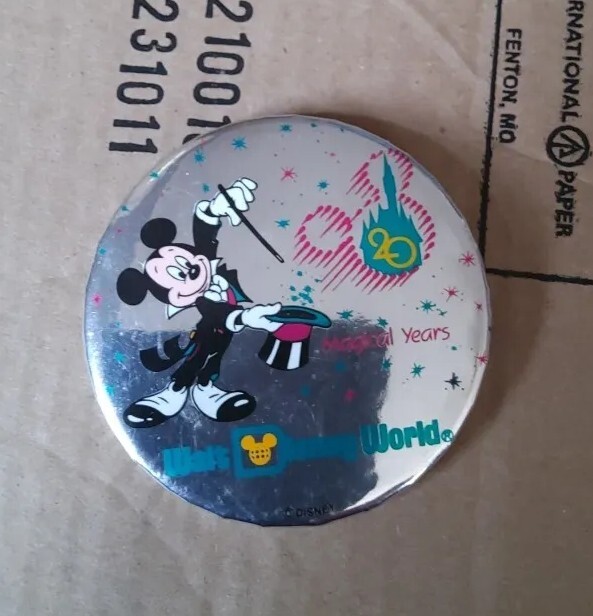 Walt Disney world 20  magical years Pinback Button