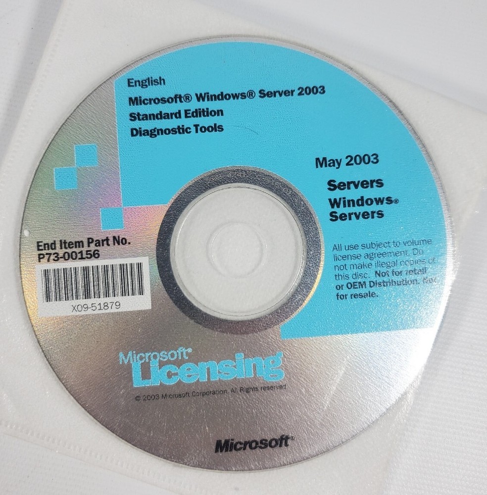 Microsoft Licensing Windows Server May 2003 Standard Edition Diagnostic Tools