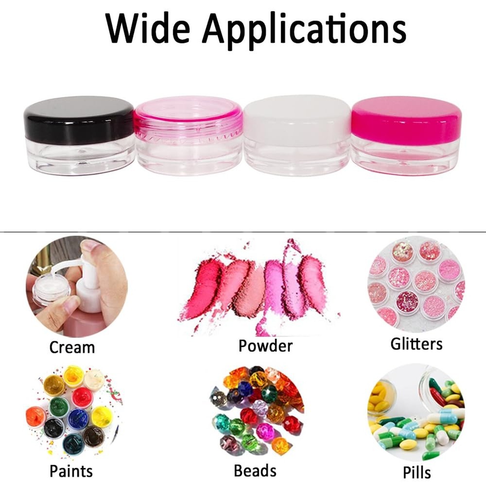 20pack 3g Empty Sample Jars, 3ml Small Cosmetic Container for Makeup Eyeshado...