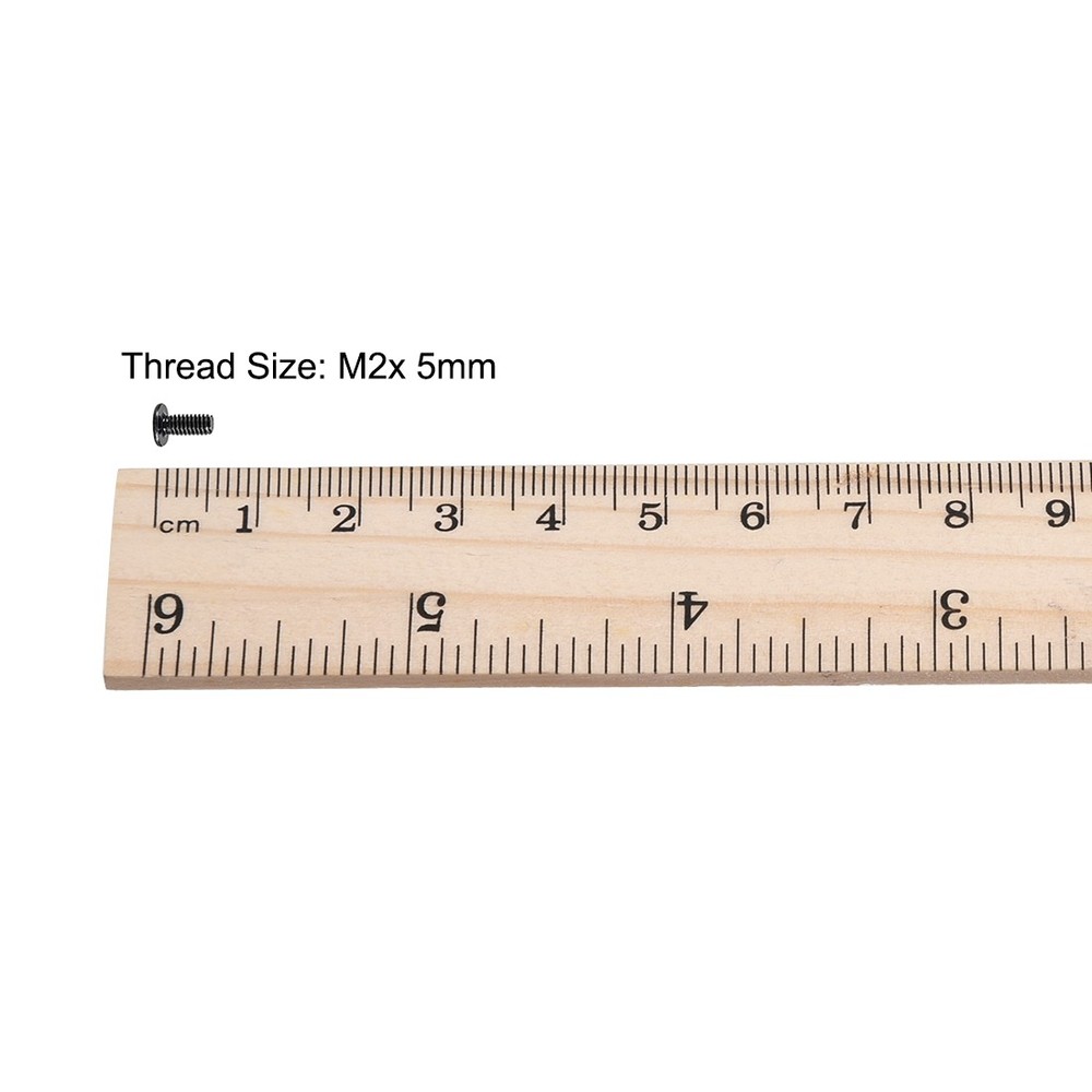 M2 x 5mm Laptop Notebook Computer Screws Phillips Head Screw Black 100pcs