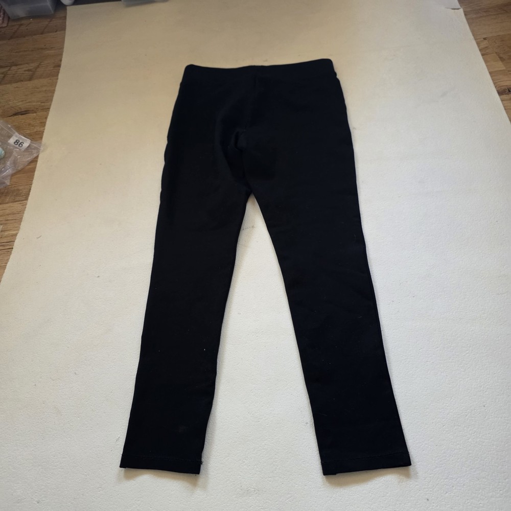 Black Leggings UK12 George Pull On Stretch Cropped Viscose Blend