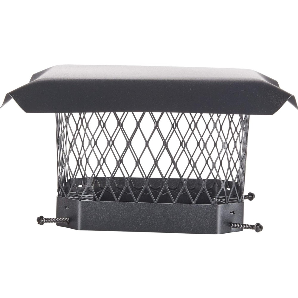 Shelter 9" x 9" Single Flue Bolt-On Chimney Cap, Fully Assembled, Galvanized ...