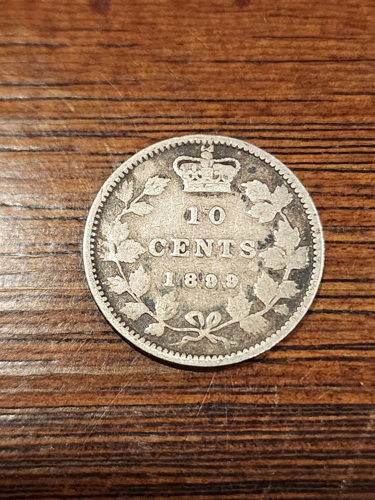 1899 Canada 10 Cents Silver Coin