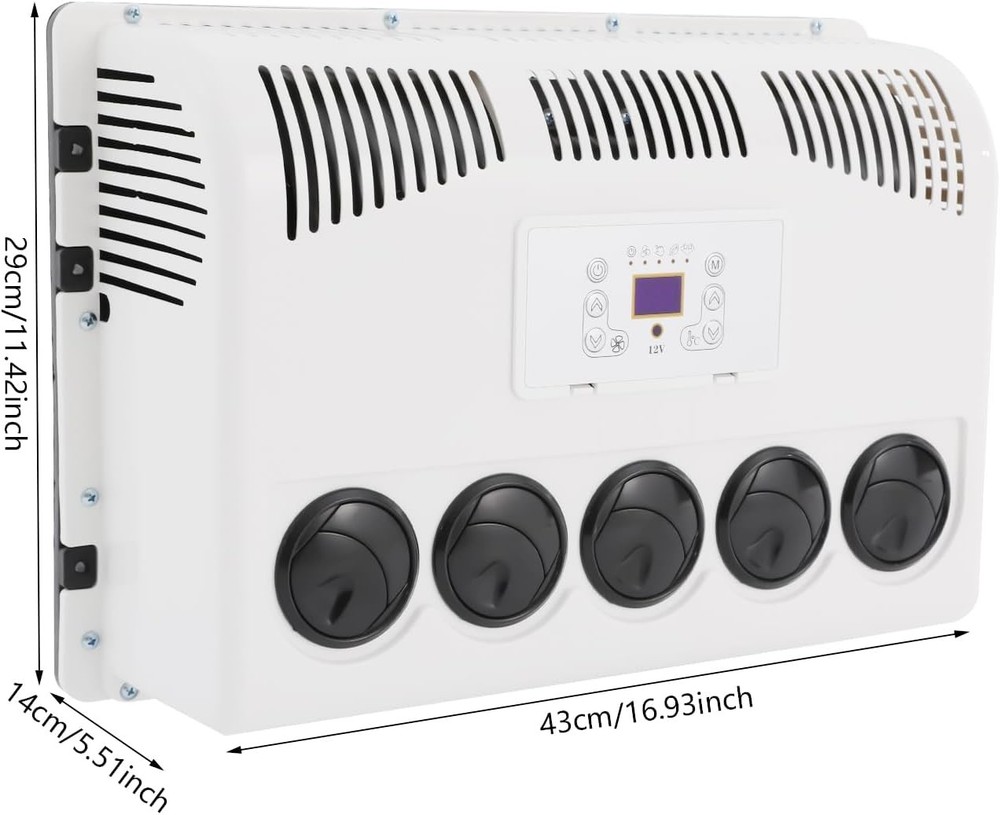 600W Car Air Conditioning Kit Complete AC Internal & External Units w/ Remote