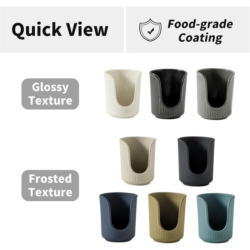 Ceramic Cup Holder Pottery Dispenser Bathroom Storage Essentials 3oz Cups New