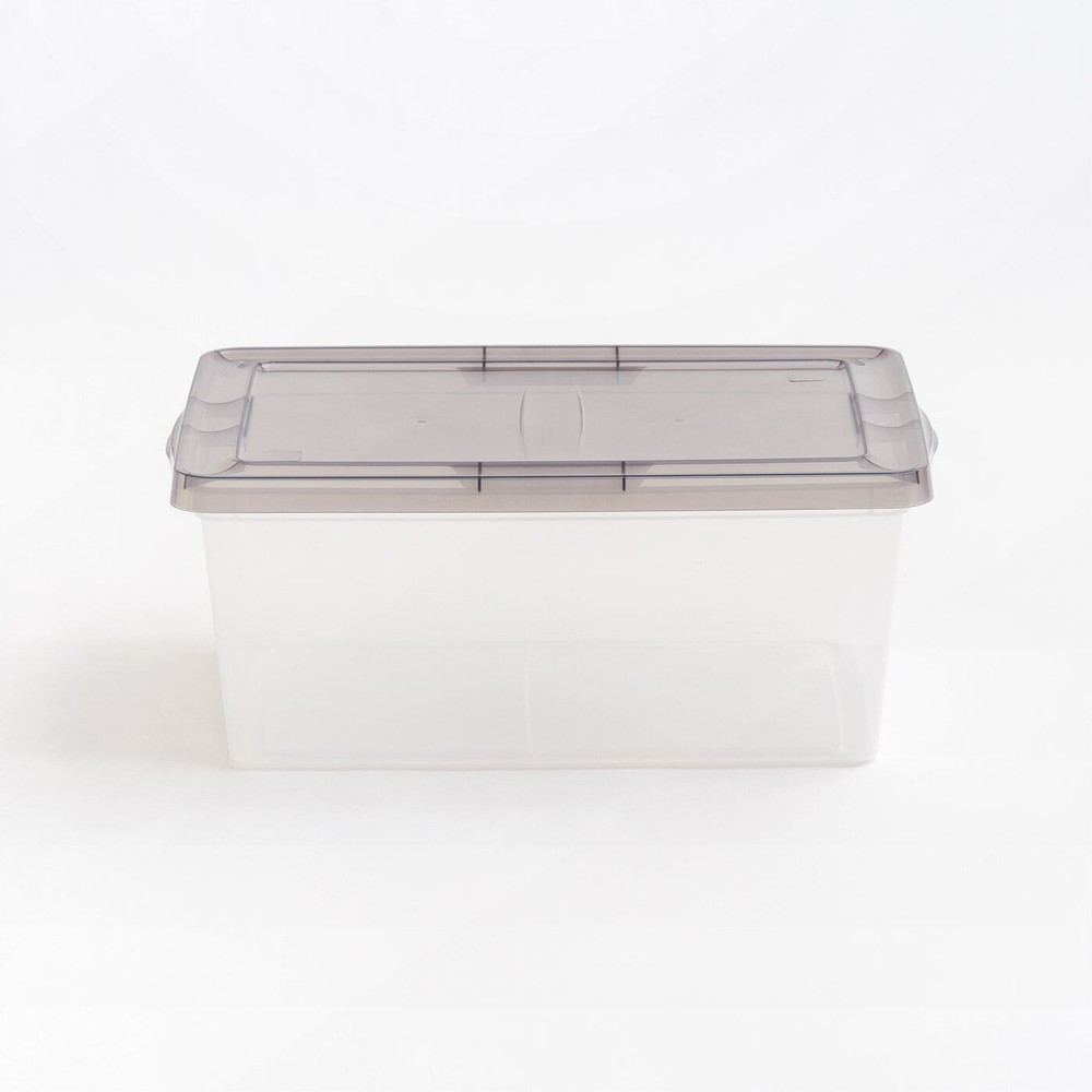 17-Qt Snap Top Clear Plastic Stackable Storage Tote Container Bin Box Set of 8