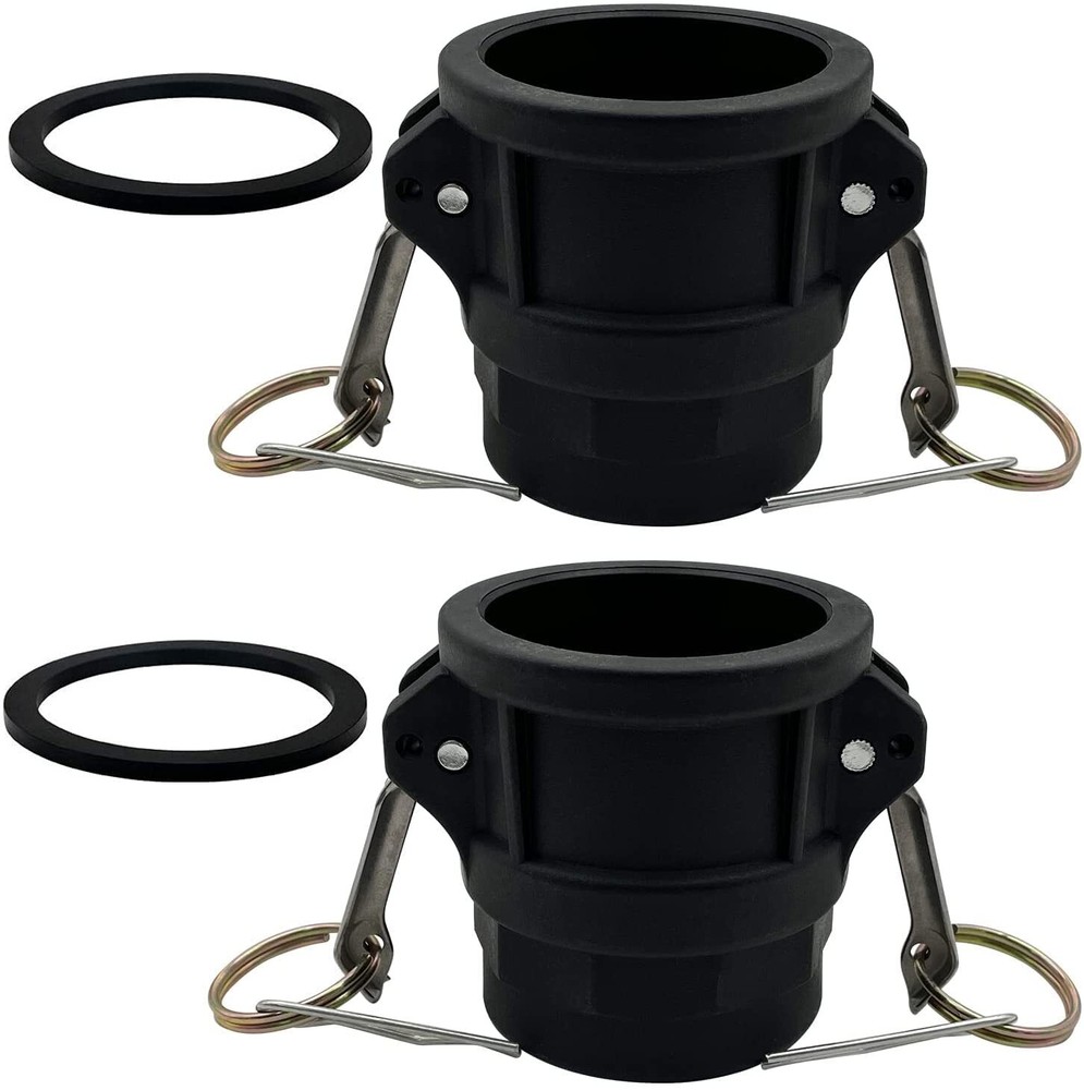 2PCS Camlock Fittings Poly NPT D-150 1-1/2" D Standard Couplings Cam lock Fit...