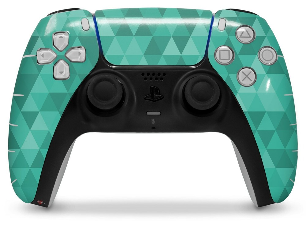 Skin Sony PS5 Controller Triangle Mosaic Seafoam Green
