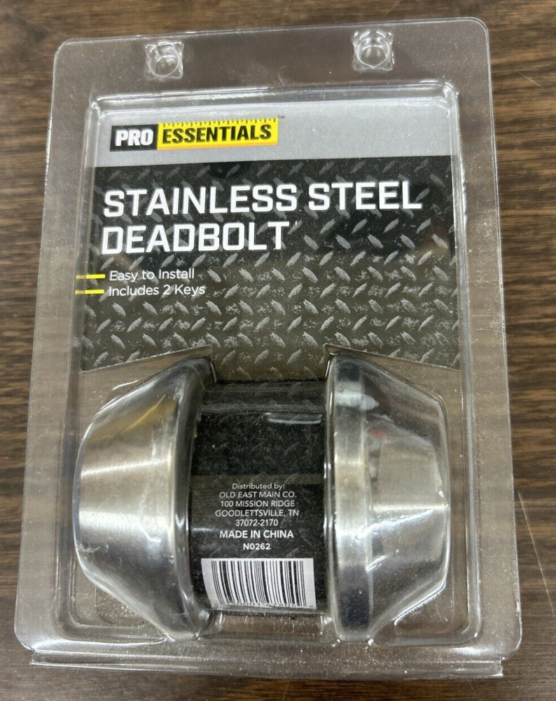 PRO ESSENTIALS Stainless Steel Deadbolt Lock