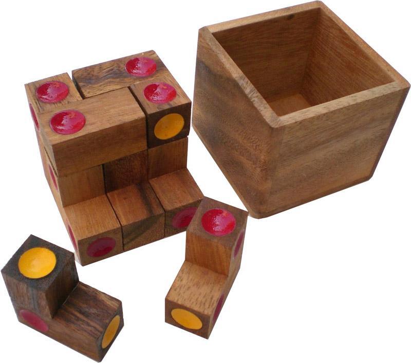 Dice Cube - 3D Wooden Brain Teaser Puzzle