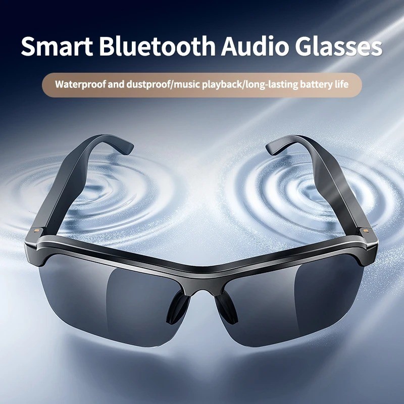 AI Smart Glasses  Bluetooth Audio Glasses Voice Assistant Calling Control