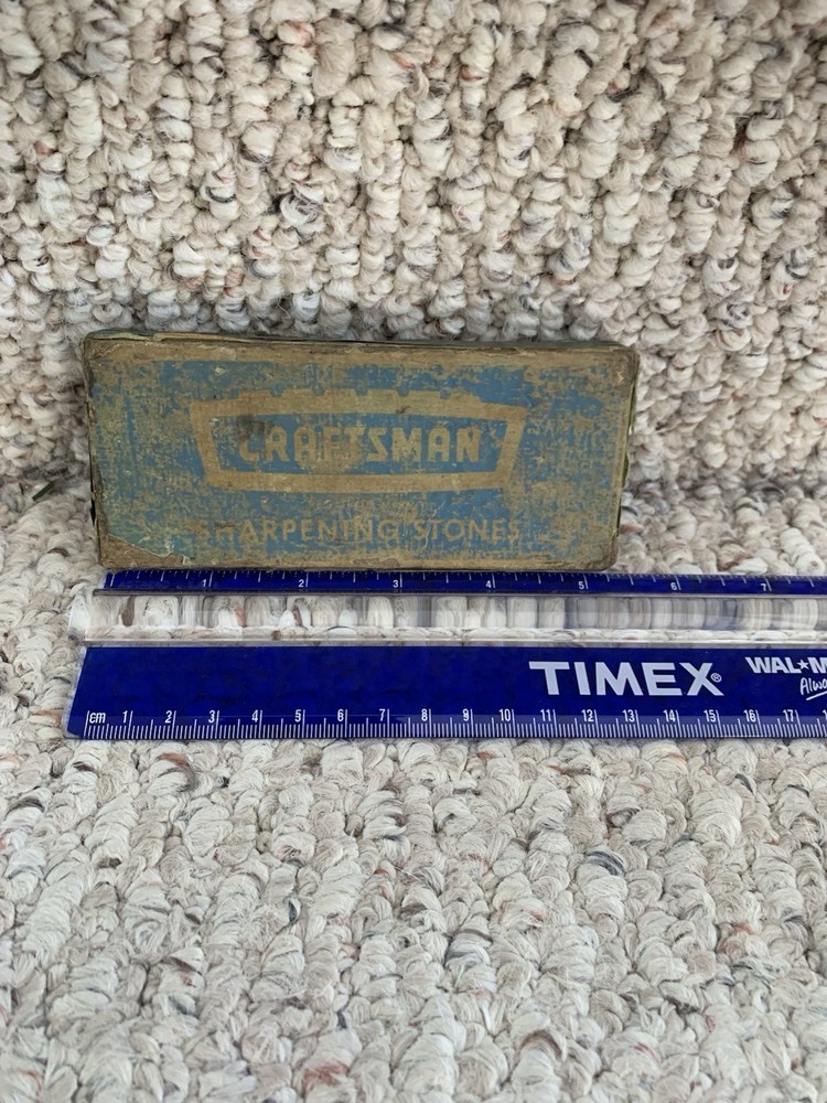 Vintage Craftsman Sharpening Stone In Original Box
