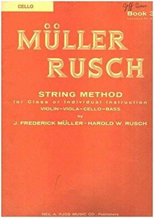 Muller-Rusch String Method Book 3 - Cello