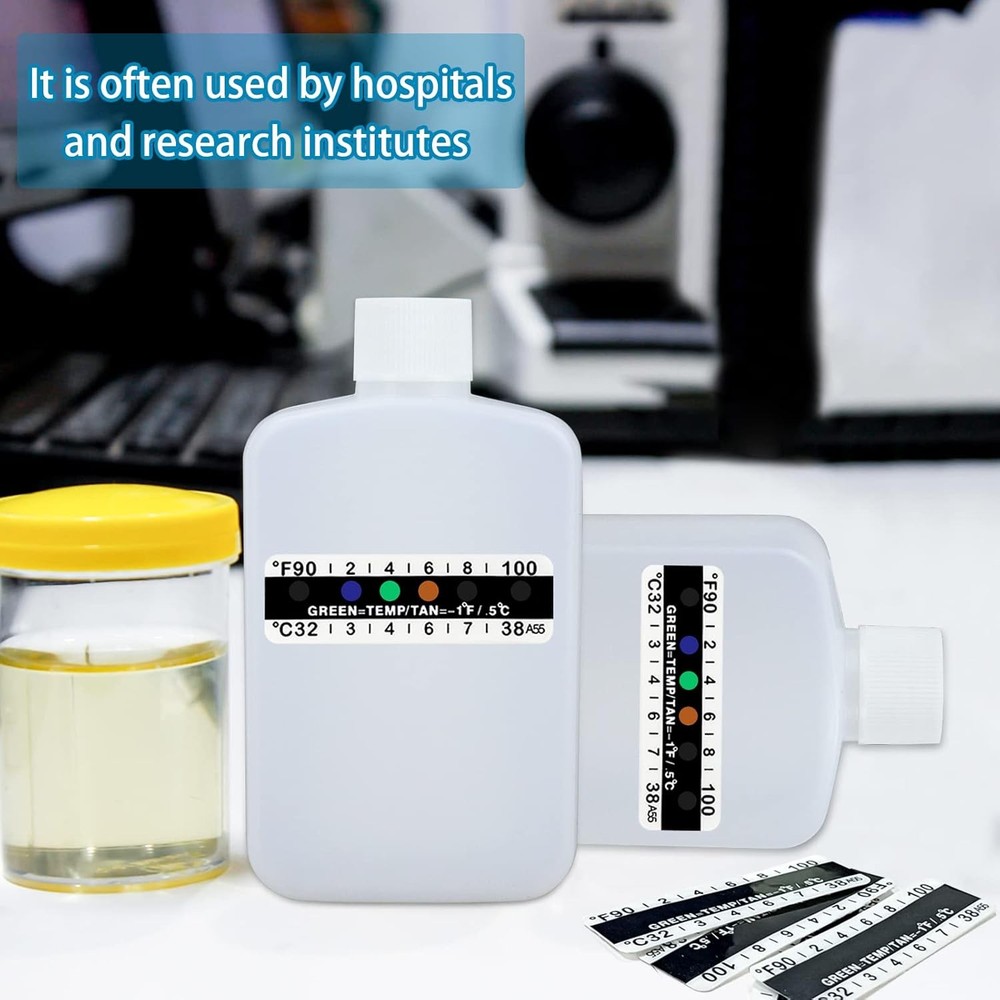 14 Pcs Urine Test Complete Kit Includes 2 Translucent Portable Travel Empty Bott