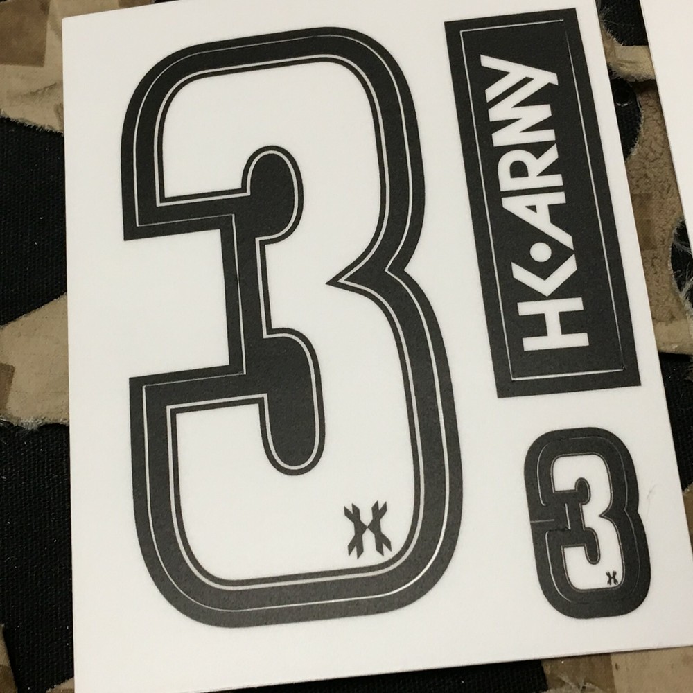 NEW HK Army Number Sticker Pack - 3