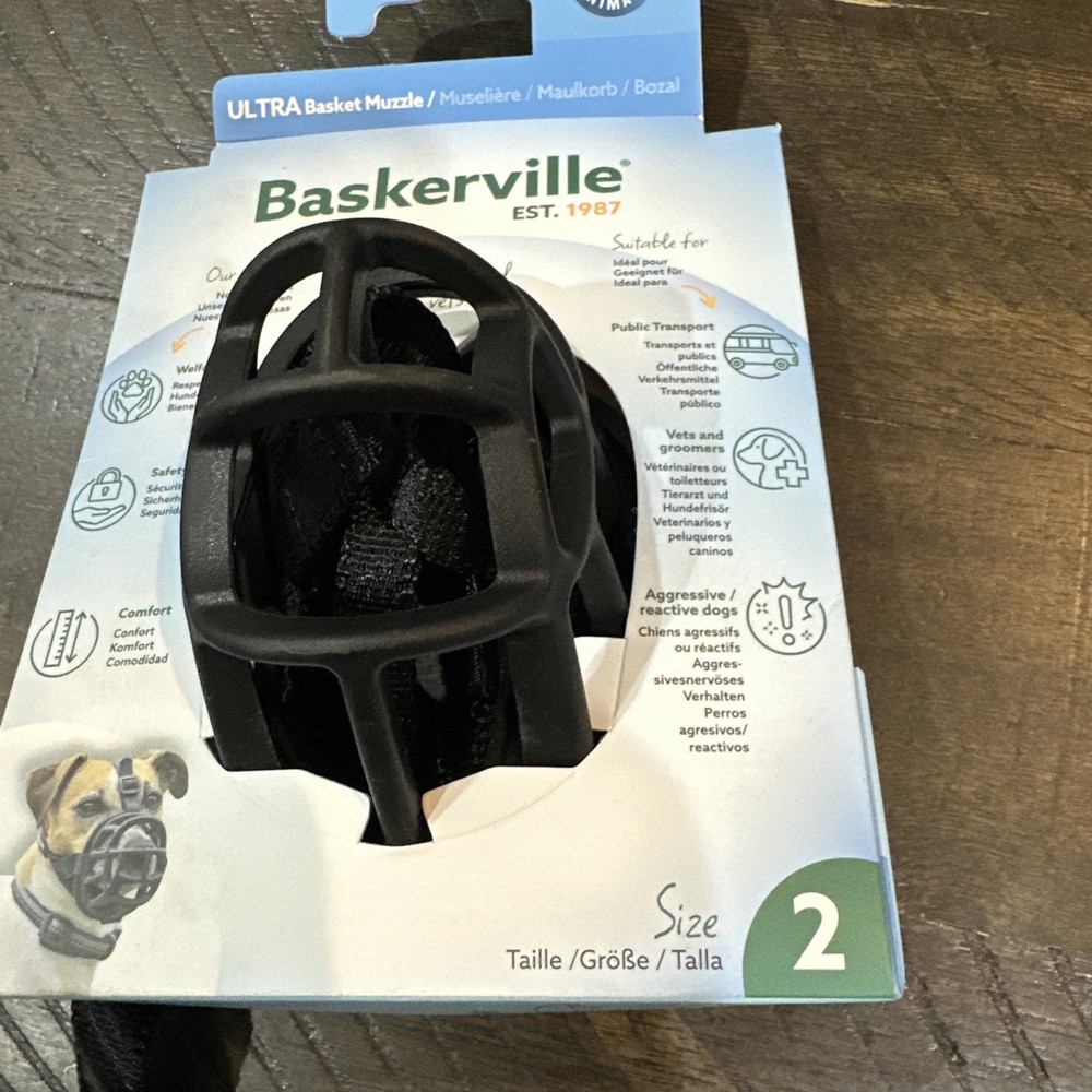 Baskerville Ultra Moldable Muzzle Size 2 Black