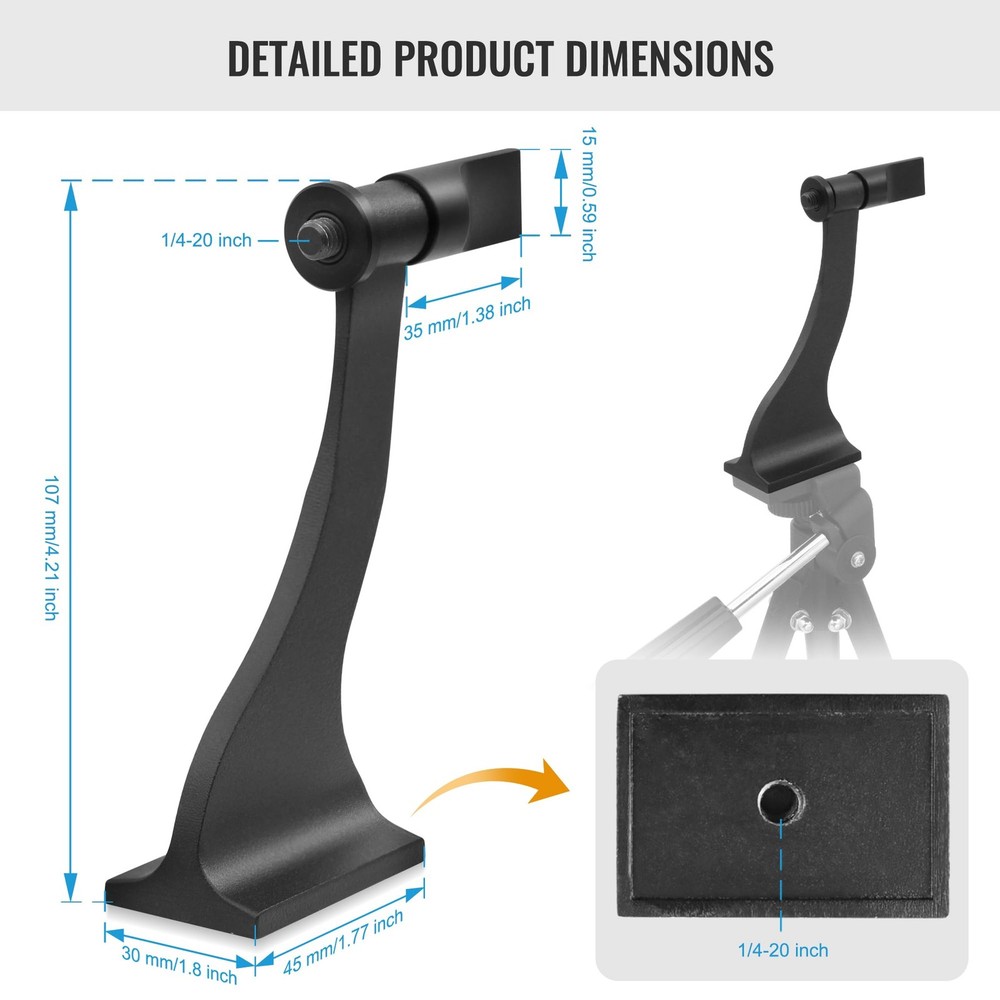 Alstar Binocular Tripod Adapter with Quick Release 1/4 Inch Threading Detacha...