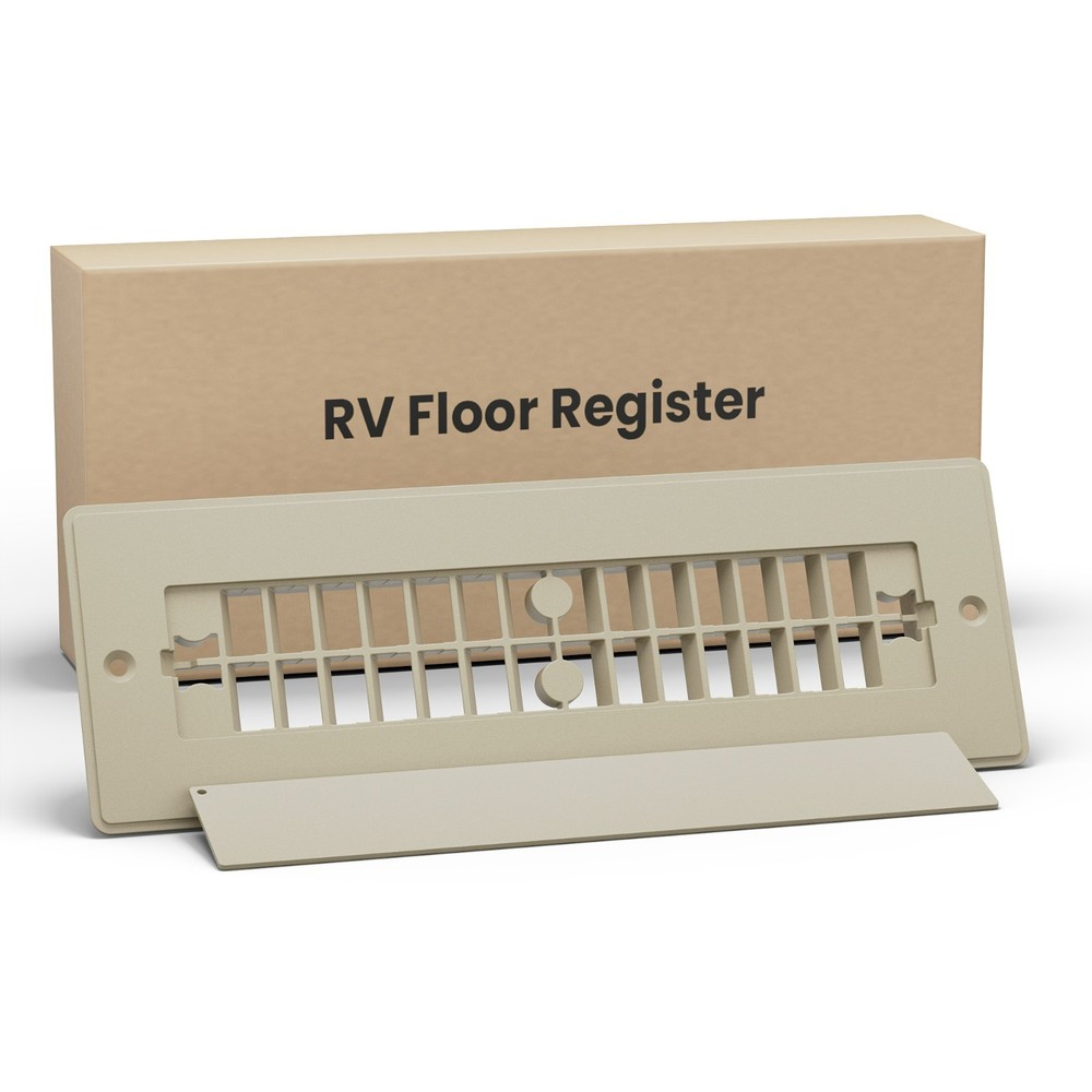 Safoner Aluminum RV Floor Register for 2"x10" Vent with Removable Pet-safe Cover