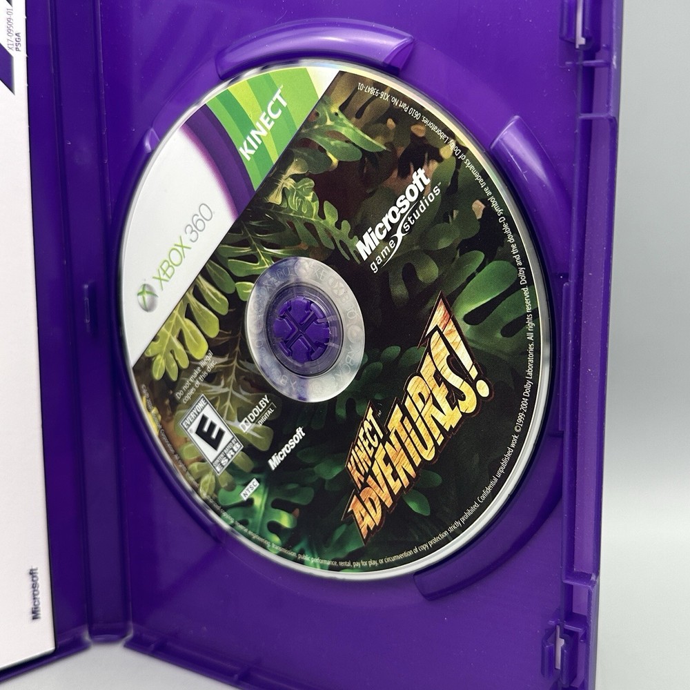 Microsoft Xbox 360 Kinect Sensor Bar 1414 w/ Kinect Adventures Game | TESTED