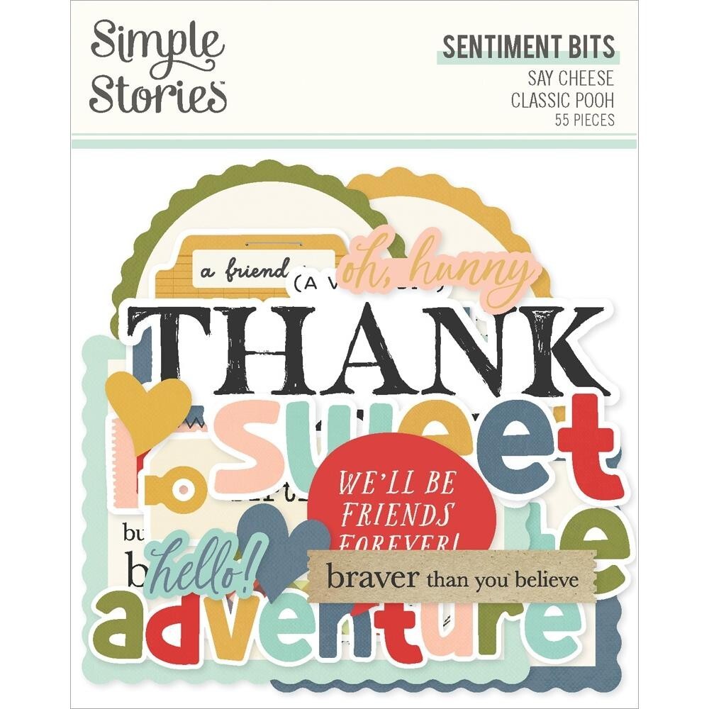 Simple Stories ~ SAY CHEESE CLASSIC POOH ~ Sentiment Bits ~ Disney