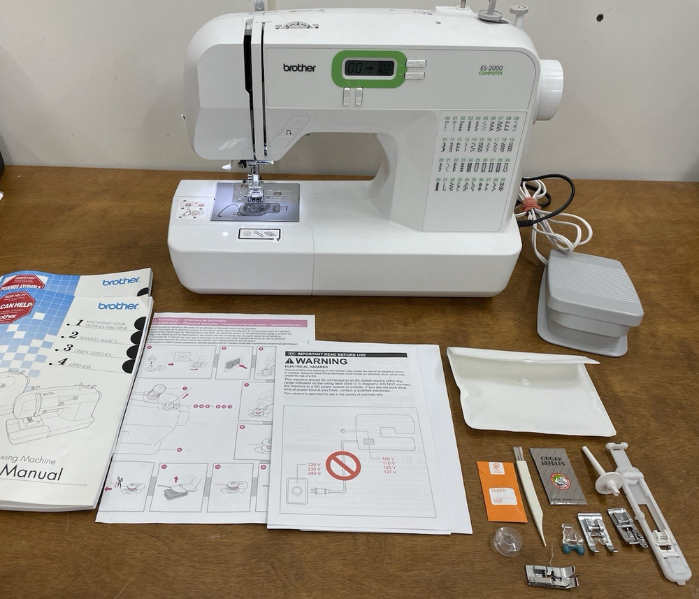 Brother ES-2000 Computerized Sewing Machine w/ Pedal & Accessories 1382