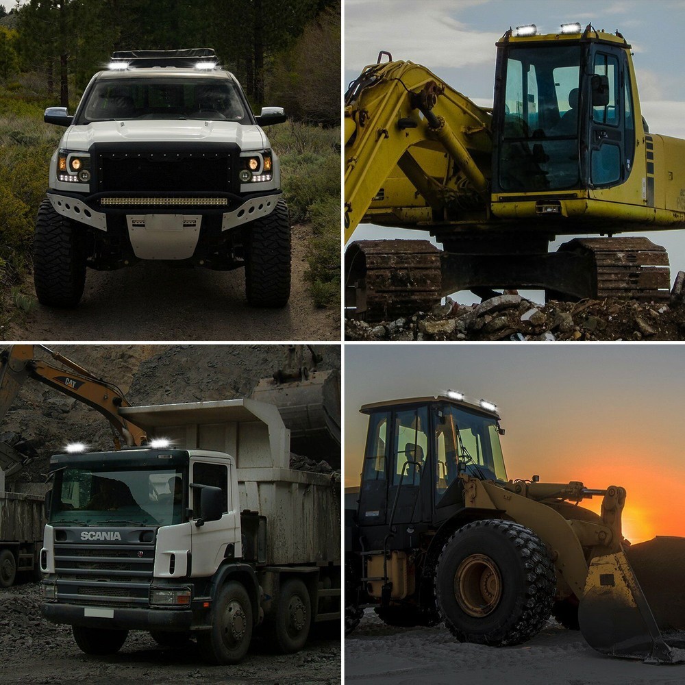 2pcs 7" Rectangular Marine Pontoon Docking Led Work Lights Boat Head Light 12V